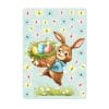 Auf dem Bild ist das Produkt: Wiederverwendbares Fensterbild Frühling Ostern Hase mit Eiern im Korb, Fensterdeko Kinderzimmer Kind, Frühlingsdeko, Osterdeko zum Preis von €13.90 abgebildet.