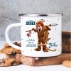 Emaille Campingbecher Indianer Löwe personalisiertes Geschenk zur Einschulung Becher 300 ml weiß Auf dem Bild ist das Produkt: Emaille Campingbecher Indianer Löwe personalisiertes Geschenk zur Einschulung Becher 300 ml weiß zum Preis von €18.90 abgebildet.