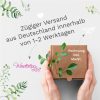Auf dem Bild ist das Produkt: Taufkerze bedruckt Reh Jesuskreuz Junge Mädchen personalisiert mit Namen Datum Taufspruch Geschenk Kerze zur Taufe zum Preis von €6.40 abgebildet.