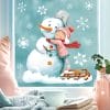 Fensterbild Weihnachten Winter Schneemann mit Mädchen und Schneeflocken Fensteraufkleber Weihnachtsdekoration Winterdekoration Auf dem Bild ist das Produkt: Fensterbild Weihnachten Winter Schneemann mit Mädchen und Schneeflocken Fensteraufkleber Weihnachtsdekoration Winterdekoration zum Preis von €13.90 abgebildet.