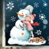 Fensterbild Weihnachten Winter Schneemann mit Mädchen und Schneeflocken Fensteraufkleber Weihnachtsdekoration Winterdekoration Auf dem Bild ist das Produkt: Fensterbild Weihnachten Winter Schneemann mit Mädchen und Schneeflocken Fensteraufkleber Weihnachtsdekoration Winterdekoration zum Preis von €13.90 abgebildet.