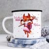 Auf dem Bild ist das Produkt: Schulkind 2024 Becher Emaille personalisierbar Fuchs mit Schultüte Einschulungsgeschenk mit Wunschnamen zum Preis von €18.9 abgebildet.