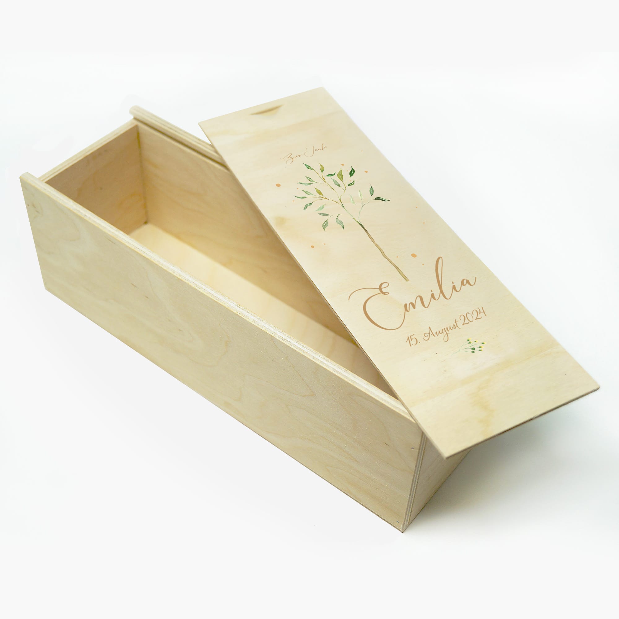 Auf dem Bild ist das Produkt: Taufkerze oder Kerze zur Geburt Junge Mädchen junger Baum Bäumchen pastell mit Namen Datum und Spruch zum Preis von €5.9 abgebildet.