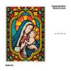 Auf dem Bild ist das Produkt: Fensterbild Weihnachten Jesus Maria Kirchenfenster Optik Mosaik Fensterfolie wiederverwendbar zum Preis von €13.90 abgebildet.