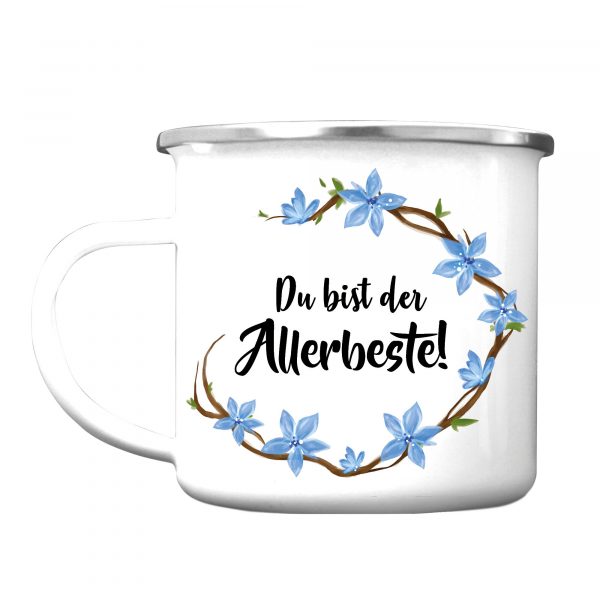 Auf dem Bild ist das Produkt: Campingbecher Emaille Nur die besten Väter werden zu Opas befördert… Du bist der Allerbeste Geschenk Vatertag Geburtstag zum Preis von €16.9 abgebildet.