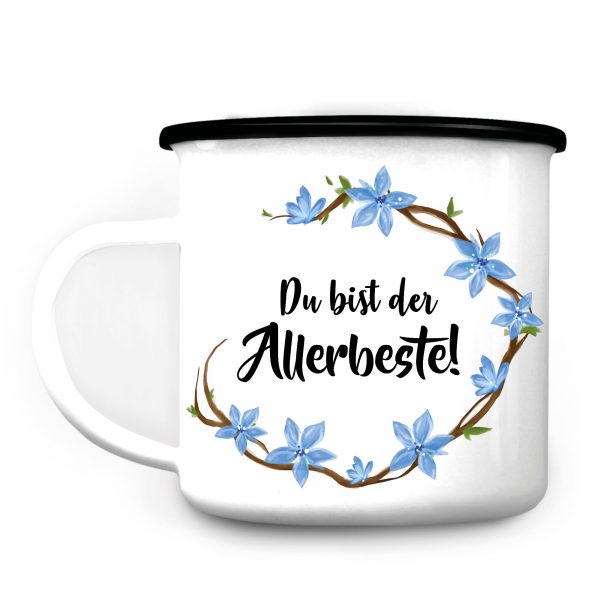 Auf dem Bild ist das Produkt: Campingbecher Emaille Nur die besten Väter werden zu Opas befördert… Du bist der Allerbeste Geschenk Vatertag Geburtstag zum Preis von €16.9 abgebildet.