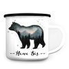 Auf dem Bild ist das Produkt: Emaille Campingbecher Papa Bär Mama Bär Baby Bär Geschenk zum Geburtstag Vatertag Muttertag zum Preis von €0 abgebildet.