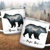 Auf dem Bild ist das Produkt: Emaille Campingbecher Papa Bär Mama Bär Baby Bär Geschenk zum Geburtstag Vatertag Muttertag zum Preis von €0 abgebildet.