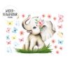 Auf dem Bild ist das Produkt: Fensterbild Frühling Ostern Elefant mit Schmetterlingen Fensterdeko Kinderzimmer Kind, Frühligsdeko zum Preis von €14.9 abgebildet.
