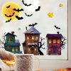 Auf dem Bild ist das Produkt: Fensterbild Halloween Fledermäuse Gruselhaus Gruselhäuser Fensterdeko Kinderzimmer Kind Fensterfolie Fensterdekoration zum Preis von €13.90 abgebildet.