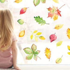 Fensterbild Herbst Blätter Herbstblätter bunt farbig wiederverwendbare Fensteraufkleber Kinderzimmer Baby Kind Auf dem Bild ist das Produkt: Fensterbild Herbst Blätter Herbstblätter bunt farbig wiederverwendbare Fensteraufkleber Kinderzimmer Baby Kind zum Preis von €13.9 abgebildet.