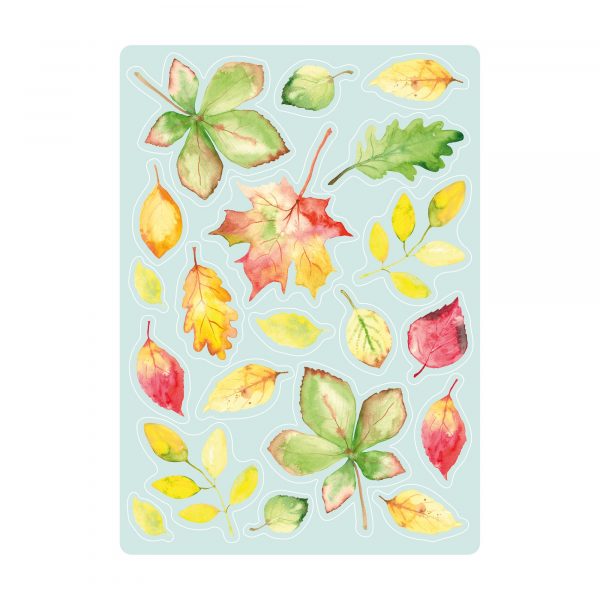 Auf dem Bild ist das Produkt: Fensterbild Herbst Blätter Herbstblätter bunt farbig wiederverwendbare Fensteraufkleber Kinderzimmer Baby Kind zum Preis von €13.9 abgebildet.