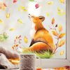Auf dem Bild ist das Produkt: Fensterbild Herbst Fuchs im Profil mit Blättern herbstlicher Fensteraufkleber Fensterdeko zum Preis von €13.90 abgebildet.