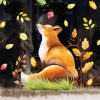 Auf dem Bild ist das Produkt: Fensterbild Herbst Fuchs im Profil mit Blättern herbstlicher Fensteraufkleber Fensterdeko zum Preis von €13.90 abgebildet.