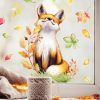 Fensterbild Herbst sitzender Fuchs mit Blättern herbstlicher Fensteraufkleber Fensterdeko Auf dem Bild ist das Produkt: Fensterbild Herbst sitzender Fuchs mit Blättern herbstlicher Fensteraufkleber Fensterdeko zum Preis von €13.90 abgebildet.