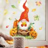 Fensterbild Herbst Zwerg mit Blättern und Kürbissen herbstlicher Fensteraufkleber Fensterdeko Auf dem Bild ist das Produkt: Fensterbild Herbst Zwerg mit Blättern und Kürbissen herbstlicher Fensteraufkleber Fensterdeko zum Preis von €13.90 abgebildet.