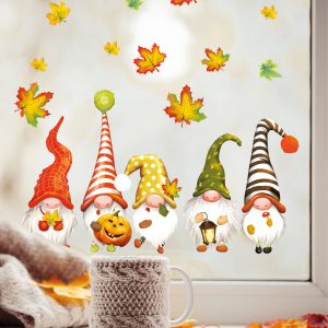 Fensterbild Herbst Zwerge Wichtel mit Blättern herbstlicher Fensteraufkleber Fensterdeko Fensterfolie Auf dem Bild ist das Produkt: Fensterbild Herbst Zwerge Wichtel mit Blättern herbstlicher Fensteraufkleber Fensterdeko Fensterfolie zum Preis von €13.90 abgebildet.