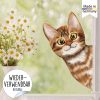 Auf dem Bild ist das Produkt: Fensterbild ins Fenster reinschauende Katze Fensterdeko Kinderzimmer Kind Osterdeko Frühlingsdeko zum Preis von €13.9 abgebildet.