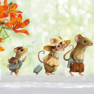 Fensterbild Maus Mäuse Mäusefamilie, wiederverwendbare Fensteraufkleber Kinderzimmer Baby Kind Auf dem Bild ist das Produkt: Fensterbild Maus Mäuse Mäusefamilie, wiederverwendbare Fensteraufkleber Kinderzimmer Baby Kind zum Preis von €14.9 abgebildet.