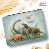 Auf dem Bild ist das Produkt: Gefüllte Federtasche Federmäppchen Dinosaurier personalisiert Wunschname Schulanfang Schule zum Preis von €29.90 abgebildet.