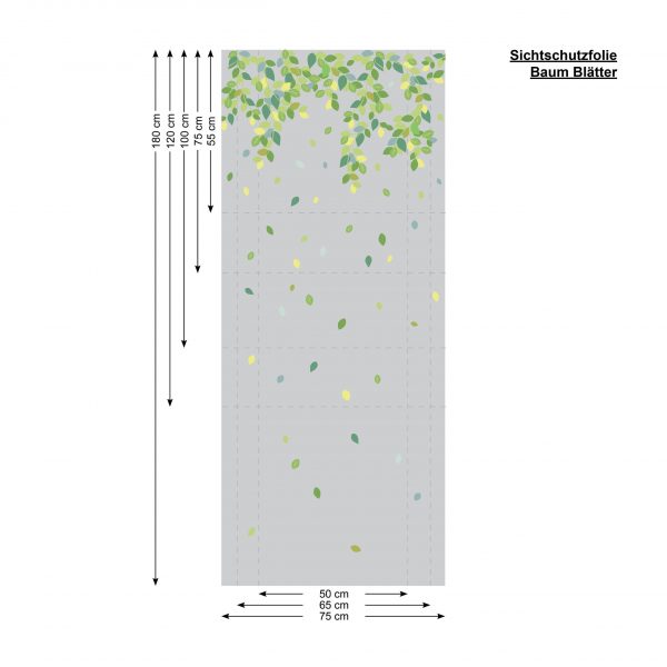 Auf dem Bild ist das Produkt: Sichtschutzfolie mit Blättern an Zweigen Fensterfolie Fensterdeko Milchglasfolie Fenster Folie zum Preis von €24.9 abgebildet.