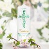 Taufkerze Blätterkreuz grün Junge oder Mädchen Heiliges Kreuz Blätter Kerze zur Taufe mit Namen Auf dem Bild ist das Produkt: Taufkerze Blätterkreuz grün Junge oder Mädchen Heiliges Kreuz Blätter Kerze zur Taufe mit Namen zum Preis von €6.40 abgebildet.