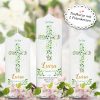 Taufkerze florales Heiliges Kreuz Blätter Kerze zur Taufe mit Namen Datum und eigenem vorgegebenem oder keinem Taufspruch Auf dem Bild ist das Produkt: Taufkerze florales Heiliges Kreuz Blätter Kerze zur Taufe mit Namen Datum und eigenem vorgegebenem oder keinem Taufspruch zum Preis von €5.9 abgebildet.