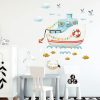 Auf dem Bild ist das Produkt: Wandtattoo Kinderzimmer Boot Schiff mit Tieren, Dekoration Babyzimmer zum Preis von €24.9 abgebildet.