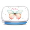 Auf dem Bild ist das Produkt: Brotdose Schmetterling personalisiert mit dem Wunschnamen, kratz- und bruchsicher, Geschenk Geburtstag, Einschulungsgeschenk zum Preis von €19.9 abgebildet.
