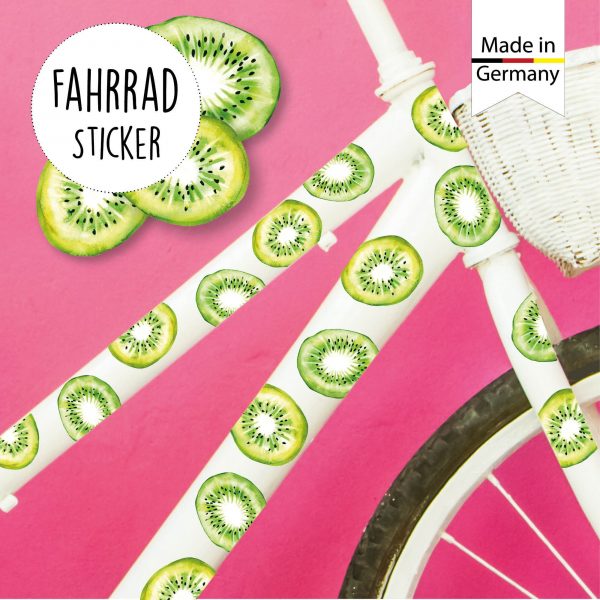 Auf dem Bild ist das Produkt: Fahrradaufkleber 30 Kiwi Obst Farbig Fahrrad Sticker Fahrraddesign Kinderfahrrad, Geschenk Geburtstag zum Preis von €12.90 abgebildet.