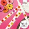 Fahrradaufkleber 35 farbenfrohe Gerbera Fahrrad Sticker Fahrraddesign Kinderfahrrad, Geschenk im Adventskalender Auf dem Bild ist das Produkt: Fahrradaufkleber 35 farbenfrohe Gerbera Fahrrad Sticker Fahrraddesign Kinderfahrrad, Geschenk im Adventskalender zum Preis von €12.90 abgebildet.
