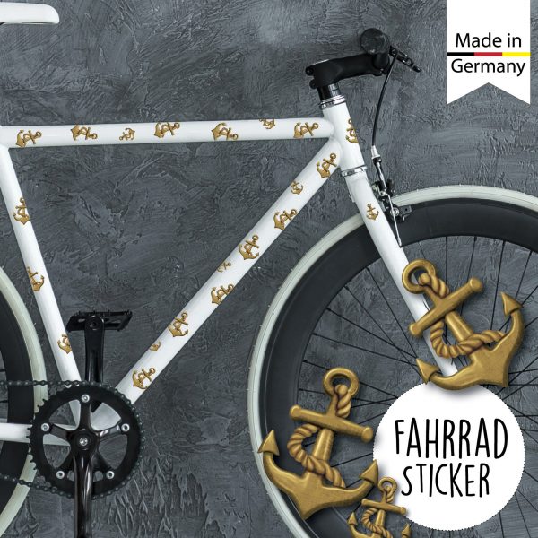 Auf dem Bild ist das Produkt: Fahrradaufkleber 37 Anker Fahrrad Sticker Fahrraddesign Maritim Dekoration zum Preis von €12.90 abgebildet.