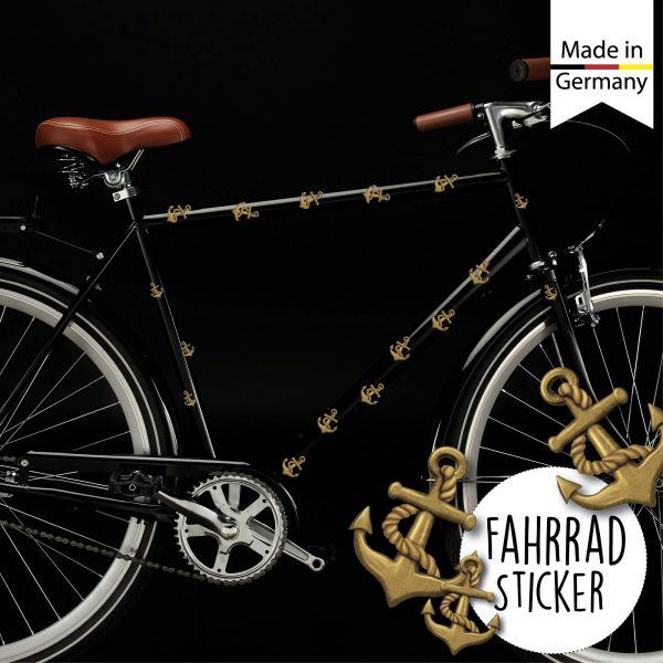 Auf dem Bild ist das Produkt: Fahrradaufkleber 37 Anker Fahrrad Sticker Fahrraddesign Maritim Dekoration zum Preis von €12.90 abgebildet.