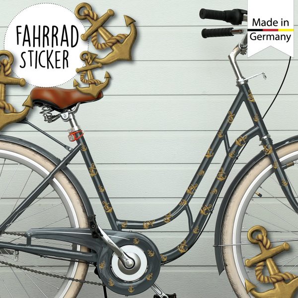 Auf dem Bild ist das Produkt: Fahrradaufkleber 37 Anker Fahrrad Sticker Fahrraddesign Maritim Dekoration zum Preis von €12.90 abgebildet.