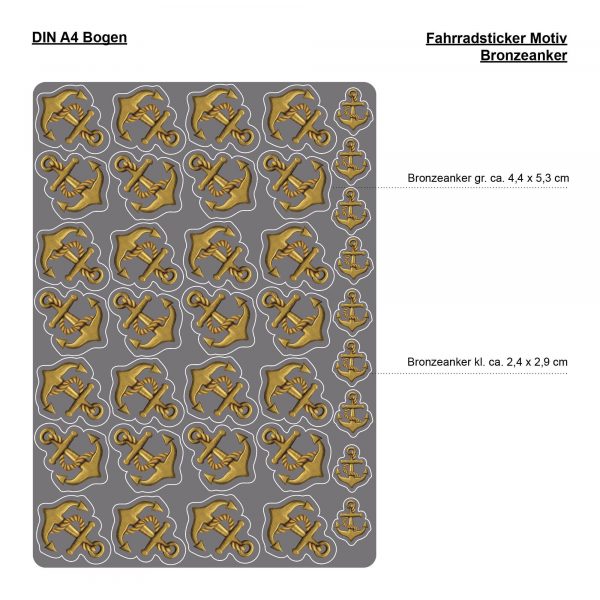 Auf dem Bild ist das Produkt: Fahrradaufkleber 37 Anker Fahrrad Sticker Fahrraddesign Maritim Dekoration zum Preis von €12.90 abgebildet.
