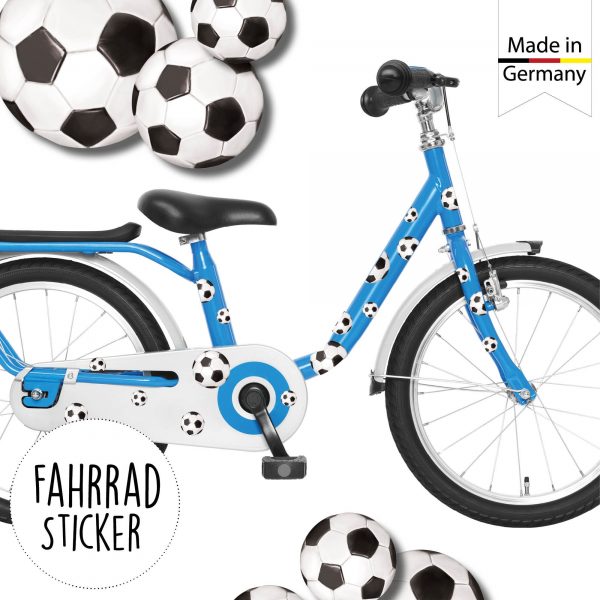 Auf dem Bild ist das Produkt: Fahrradaufkleber 38 Fußbälle Jungen Fahrrad Sticker Fahrraddesign zum Preis von €12.90 abgebildet.