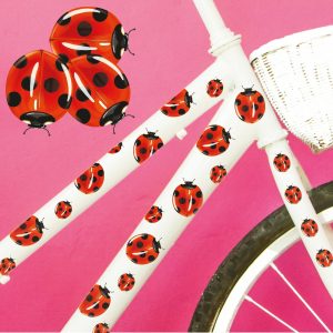 Fahrradaufkleber 40 Marienkäfer farbig Fahrrad Sticker Fahrraddesign Kinderfahrrad, Geschenk Geburtstag, Einschulung Auf dem Bild ist das Produkt: Fahrradaufkleber 40 Marienkäfer farbig Fahrrad Sticker Fahrraddesign Kinderfahrrad, Geschenk Geburtstag, Einschulung zum Preis von €12.90 abgebildet.