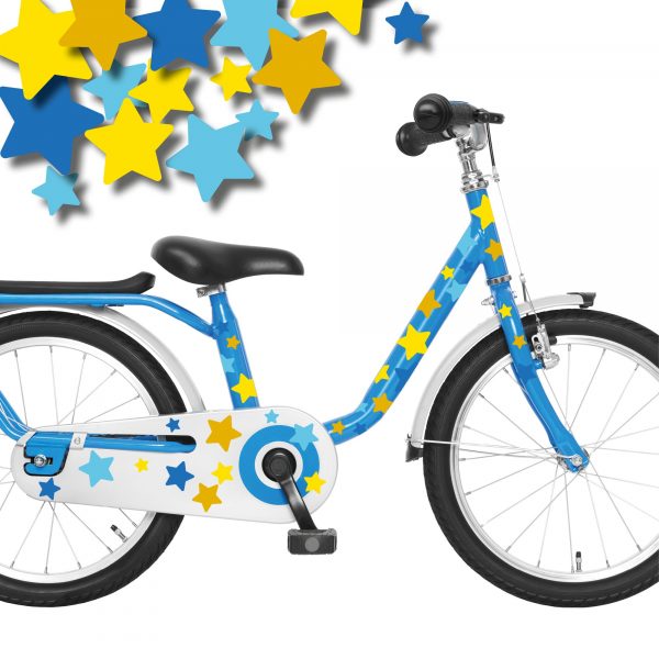 Auf dem Bild ist das Produkt: Fahrradaufkleber 54 Sterne farbig Fahrrad Sticker Fahrraddesign Kinderfahrrad, Einschulung zum Preis von €12.90 abgebildet.