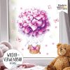 Auf dem Bild ist das Produkt: Fensterbild Frühling Heißluftballon rosa Hortensie mit Hasen Fensterdeko Kinderzimmer Kind Frühlingsdeko zum Preis von €14.9 abgebildet.