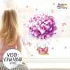 Auf dem Bild ist das Produkt: Fensterbild Frühling Heißluftballon rosa Hortensie mit Hasen Fensterdeko Kinderzimmer Kind Frühlingsdeko zum Preis von €14.9 abgebildet.