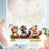 Auf dem Bild ist das Produkt: Fensterbild Frühling Ostern Wiederverwendbar Fuchs Waschbär Katze Schmetterlinge Fensterdeko Kinderzimmer Kind, Osterdeko, Frühlingsdeko zum Preis von €14.9 abgebildet.