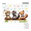Auf dem Bild ist das Produkt: Fensterbild Frühling Ostern Wiederverwendbar Fuchs Waschbär Katze Schmetterlinge Fensterdeko Kinderzimmer Kind, Osterdeko, Frühlingsdeko zum Preis von €14.9 abgebildet.
