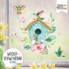 Auf dem Bild ist das Produkt: Fensterbild Frühling Vogelhäuschen mit Vögeln und Schmetterlingen Fensterdeko Kinderzimmer Kind, Frühlingsdeko, Osterdeko zum Preis von €13.9 abgebildet.
