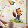 Fensterbild Herbst Herbstblätter Fuchs mit Drachen, bunt wiederverwendbare Fensteraufkleber Kinderzimmer Baby Kind Auf dem Bild ist das Produkt: Fensterbild Herbst Herbstblätter Fuchs mit Drachen, bunt wiederverwendbare Fensteraufkleber Kinderzimmer Baby Kind zum Preis von €13.90 abgebildet.
