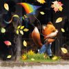 Fensterbild Herbst Herbstblätter Fuchs mit Drachen, bunt wiederverwendbare Fensteraufkleber Kinderzimmer Baby Kind Auf dem Bild ist das Produkt: Fensterbild Herbst Herbstblätter Fuchs mit Drachen, bunt wiederverwendbare Fensteraufkleber Kinderzimmer Baby Kind zum Preis von €13.90 abgebildet.