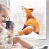 Auf dem Bild ist das Produkt: Fensterbild Fuchs Profil Winter winterlicher Fensteraufkleber wiederverwendbare Fensterdeko Weihnachten Schneeflocken zum Preis von €13.90 abgebildet.
