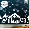 Fensterbild Weihnachten weiß Krippe Weihnachtskrippe wiederverwendbar Fensteraufkleber Schneeflocken Sterne Auf dem Bild ist das Produkt: Fensterbild Weihnachten weiß Krippe Weihnachtskrippe wiederverwendbar Fensteraufkleber Schneeflocken Sterne zum Preis von €13.90 abgebildet.