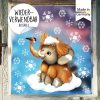 Auf dem Bild ist das Produkt: Fensterbild Weihnachten Winter Mammut mit Schneeflocken Fensterdeko winterliche Fensterdeko Schneeflocken zum Preis von €13.90 abgebildet.