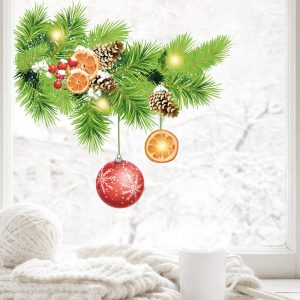 Fensterbild Weihnachten Winter Weihnachtszweig Tannen Kinderzimmer Fenster Weihnachtsdeko wiederverwendbar Auf dem Bild ist das Produkt: Fensterbild Weihnachten Winter Weihnachtszweig Tannen Kinderzimmer Fenster Weihnachtsdeko wiederverwendbar zum Preis von €13.90 abgebildet.
