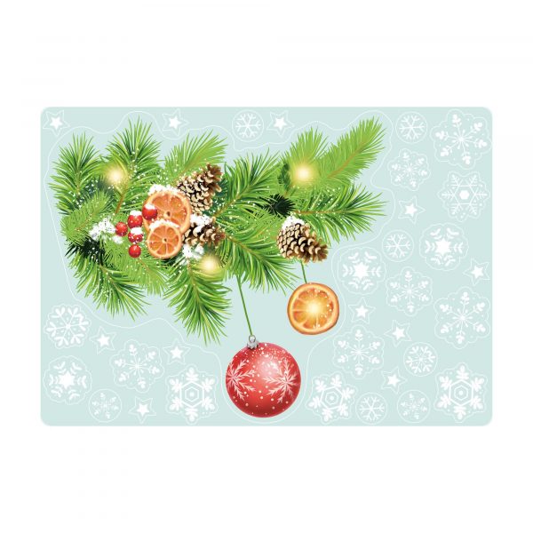 Auf dem Bild ist das Produkt: Fensterbild Weihnachten Winter Weihnachtszweig Tannen Kinderzimmer Fenster Weihnachtsdeko wiederverwendbar zum Preis von €13.90 abgebildet.